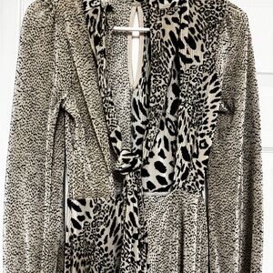 ASOS Leopard Print Backless Dress